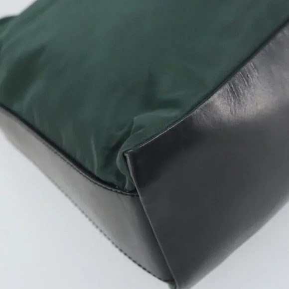 Authentic PRADA Shoulder Bag Nylon Khaki Silver - Picture 8 of 16